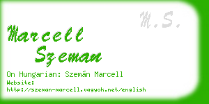 marcell szeman business card